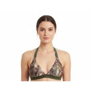 Advantage Max-1 Women SM Timber Camo Triangle‎ Green Sparkle Halter Bikini Top